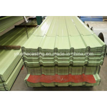 Telhado ondulado do metal da cor verde de 1025mm (preços competitivos)